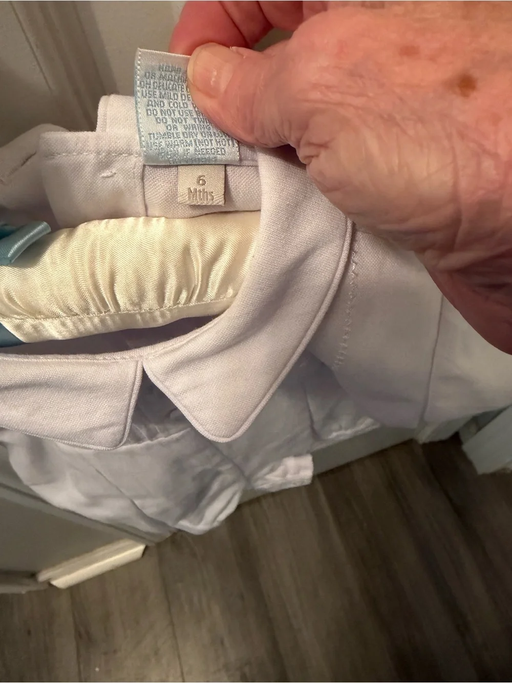 Will’Beth infant boys white romper, size 3-6 months NWT
